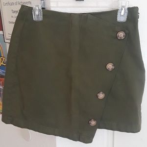 Army Green Mini Skirt